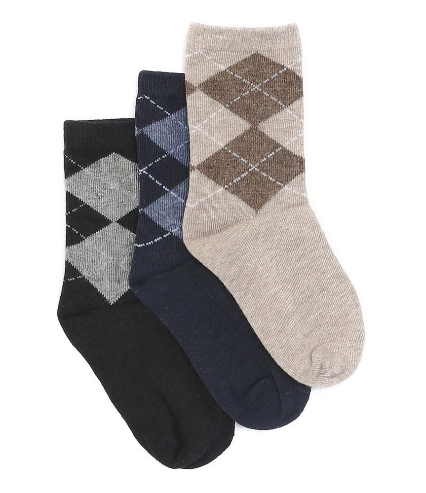 Class Club Little/Big Boys 3-Pack Mini Argyle Dress Socks