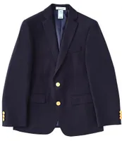 Class Club Big Boys 10-18 Husky Gold Button Blazer