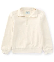 Class Club Big Boys 8-20 1/4 Zip Heathered Slub Pullover