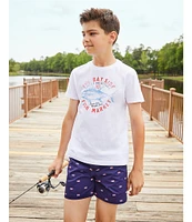Class Club Big Boys 8-20 American Flag Print Shorts