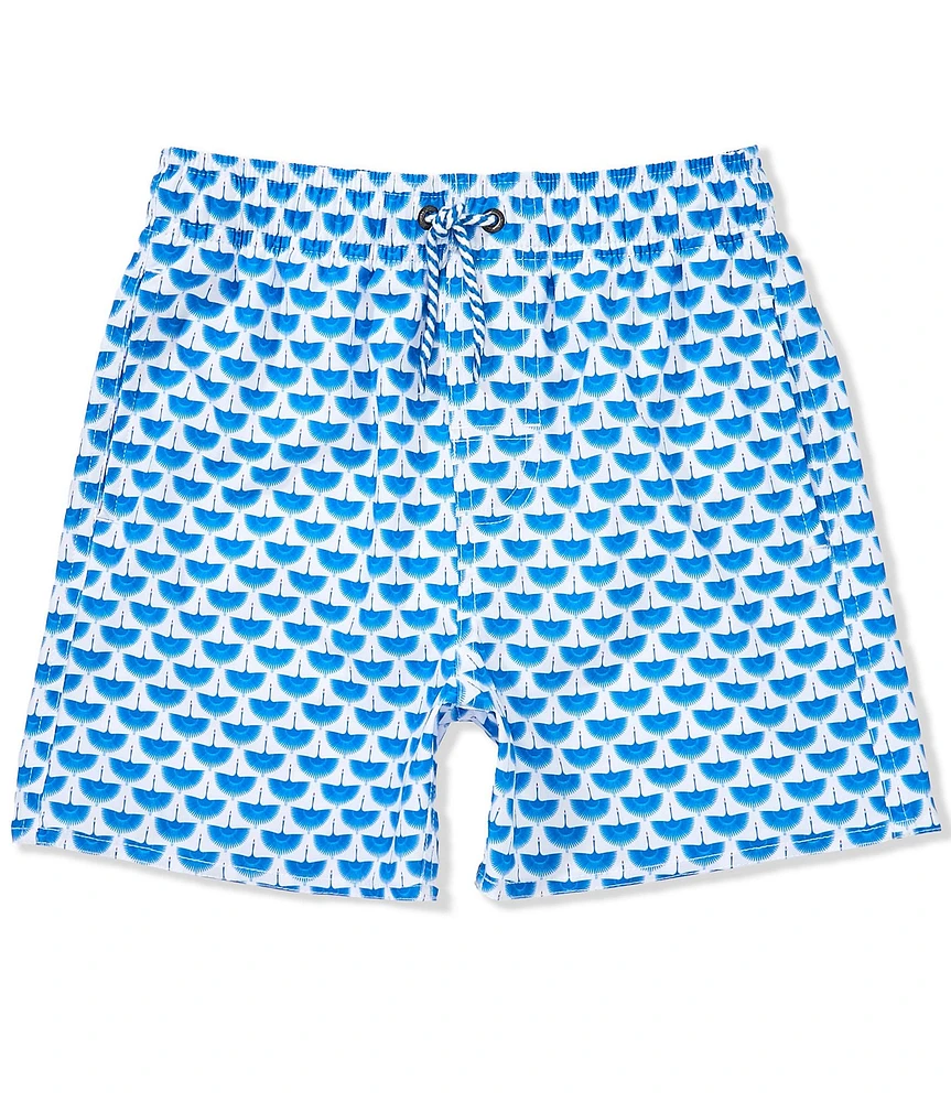 Class Club Big Boys 8-20 Blue Cranes Swim Trunks