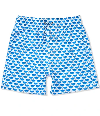 Class Club Big Boys 8-20 Blue Cranes Swim Trunks