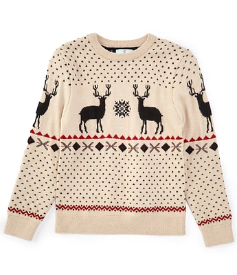 Class Club Big Boys 8-20 Deer Fair Isle Sweater