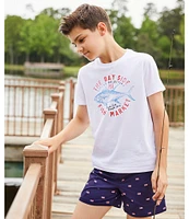 Class Club Big Boys 8-20 Fish Market Screen Print Graphic T-Shirt