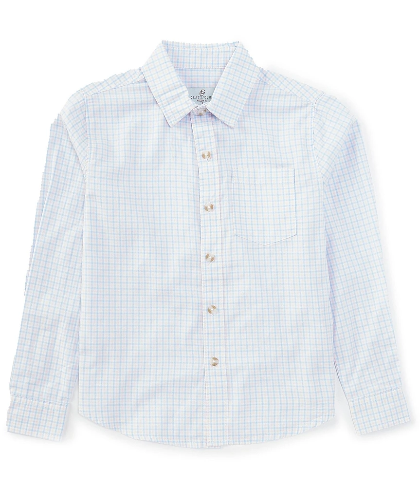 Class Club Big Boys 8-20 Light Plaid Sportshirt