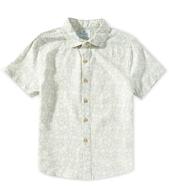 Class Club Big Boys 8-20 Linen-Blend Leaf Print Woven Shirt
