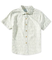 Class Club Big Boys 8-20 Linen-Blend Leaf Print Woven Shirt