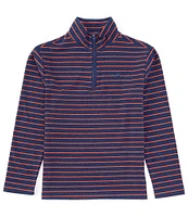 Class Club Big Boys 8-20 Long Sleeve Quarter-Zip Stripe Pullover