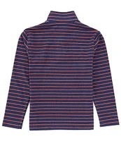 Class Club Big Boys 8-20 Long Sleeve Quarter-Zip Stripe Pullover