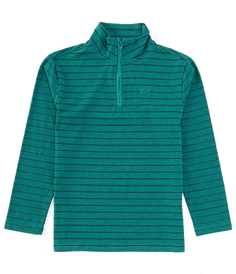 Class Club Big Boys 8-20 Long Sleeve Quarter-Zip Stripe Pullover