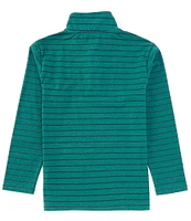 Class Club Big Boys 8-20 Long Sleeve Quarter-Zip Stripe Pullover