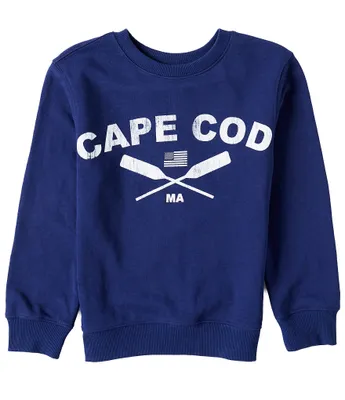 Class Club Big Boys 8-20 Long Sleeve Cape Cod Terry Crew Neck Sweatshirt