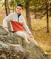 Class Club Big Boys 8-20 Long Sleeve Colorblock Fleece Pullover