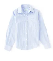 Class Club Big Boys 8-20 Long Sleeve Non-Iron Bengal Stripe Dress Shirt