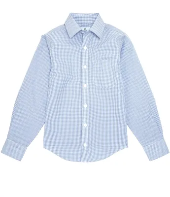 Class Club Big Boys 8-20 Long Sleeve Non-Iron Gingham Dress Shirt