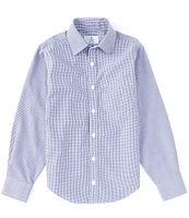 Class Club Big Boys 8-20 Long Sleeve Non-Iron Gingham Dress Shirt