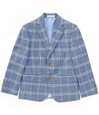 Class Club Big Boys 8-20 Long Sleeve Plaid Dress Jacket