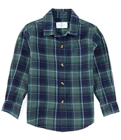 Class Club Big Boys 8-20 Long Sleeve Plaid Flannel Shirt