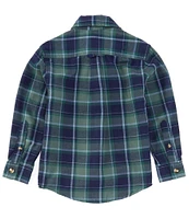 Class Club Big Boys 8-20 Long Sleeve Plaid Flannel Shirt