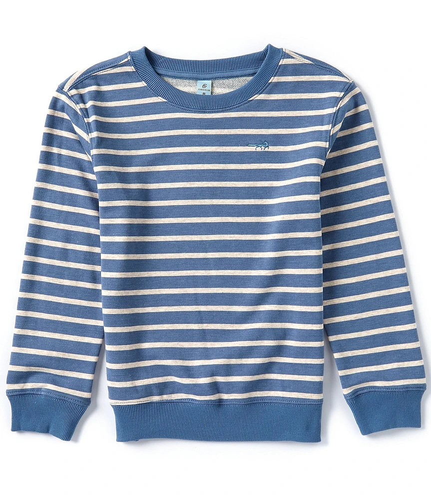 Class Club Big Boys 8-20 Long Sleeve Stripe Crew Neck Pullover