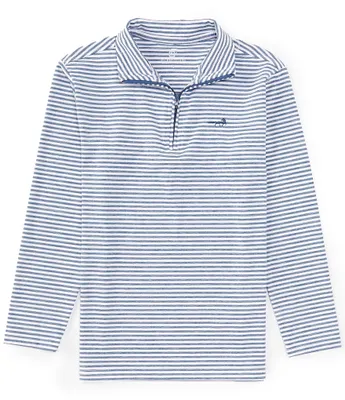 Class Club Big Boys 8-20 Long Sleeve Synthetic Stripe 1/4 Zip Pullover