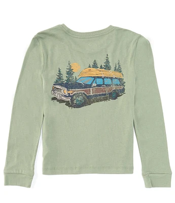 Class Club Big Boys 8-20 Long Sleeve Vintage Car Graphic T-Shirt