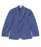 Class Club Big Boys 8-20 Long Sleeve Window Pane Dress Jacket