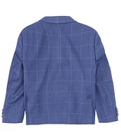 Class Club Big Boys 8-20 Long Sleeve Window Pane Dress Jacket