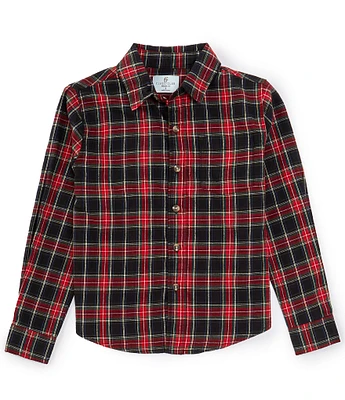 Class Club Big Boys 8-20 Plaid Button Front Sport Shirt
