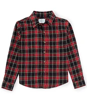 Class Club Big Boys 8-20 Plaid Button Front Sport Shirt