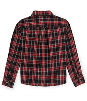 Class Club Big Boys 8-20 Plaid Button Front Sport Shirt