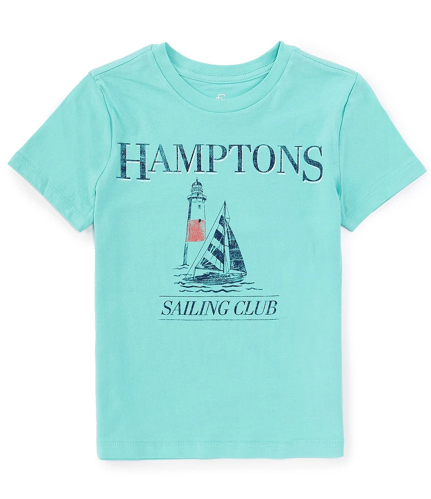 Class Club Big Boys 8-20 Short Sleeve Hamptons Screen Print Graphic T-Shirt