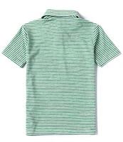 Class Club Big Boys 8-20 Short Sleeve Heather Feeder Stripe Synthetic Polo Shirt