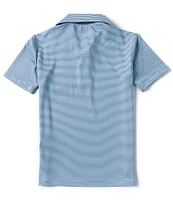 Class Club Big Boys 8-20 Short Sleeve Synthetic Micro Stripe Polo Shirt