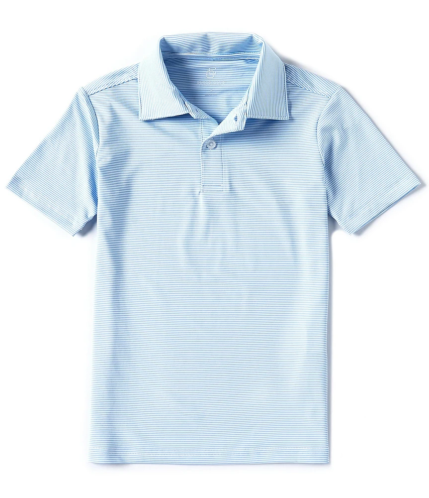 Class Club Big Boys 8-20 Short Sleeve Synthetic Micro Stripe Polo Shirt