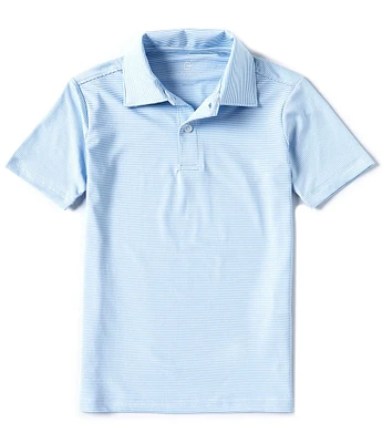 Class Club Big Boys 8-20 Short Sleeve Synthetic Micro Stripe Polo Shirt