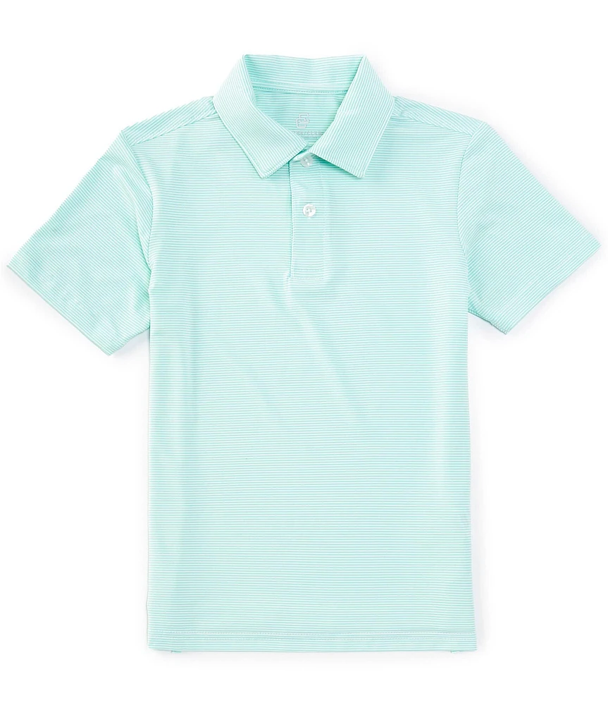 Class Club Big Boys 8-20 Short Sleeve Synthetic Micro Stripe Polo Shirt