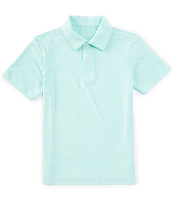 Class Club Big Boys 8-20 Short Sleeve Synthetic Micro Stripe Polo Shirt