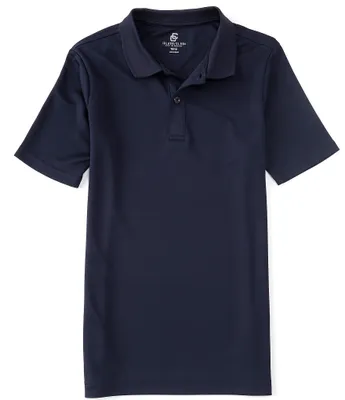 Class Club Big Boys 8-20 Short-Sleeve Double-Knit Synthetic Performance Polo Shirt