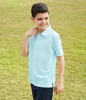 Class Club Big Boys 8-20 Short Sleeve Synthetic Swordfish Print Polo Shirt