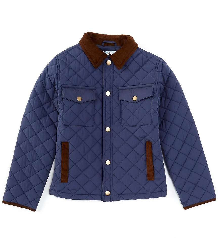 Class Club Big Boys 8-20 Snap Front Quilted Barn Coat