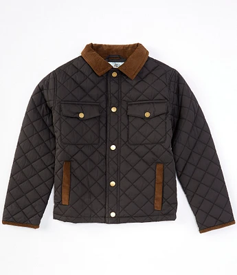 Class Club Big Boys 8-20 Snap Front Quilted Barn Coat