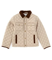 Class Club Big Boys 8-20 Snap Front Quilted Barn Coat