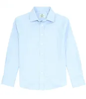 Class Club Big Boys 8-20 Long Sleeve Synthetic Button Up Spread Collar Dress Shirt