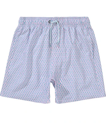 Class Club Big Boys 8-20 Vertical Sharks Swim Trunks