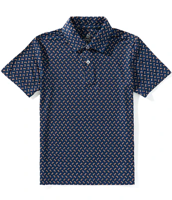 Class Club Big Boys Football Print Synthetic Polo Shirt