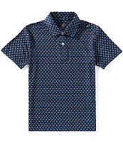 Class Club Big Boys Football Print Synthetic Polo Shirt