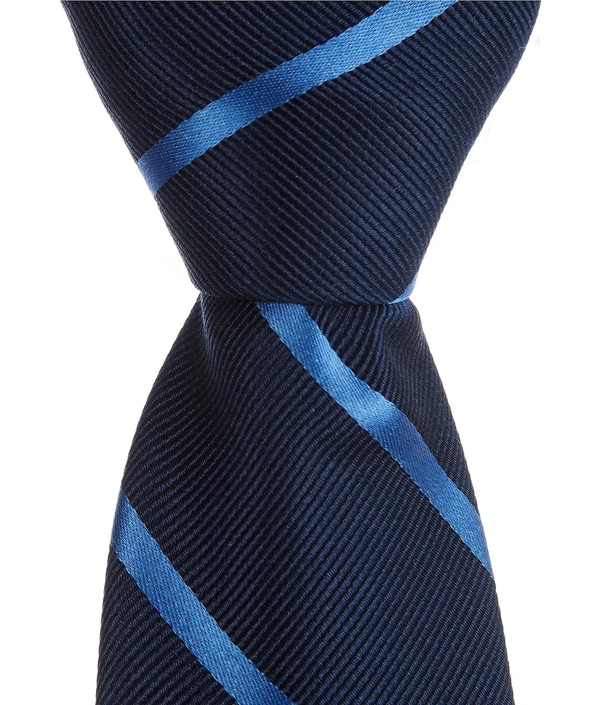 Class Club Boys 14#double; Bias Stripe Zipper Tie