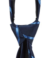 Class Club Boys 14#double; Bias Stripe Zipper Tie