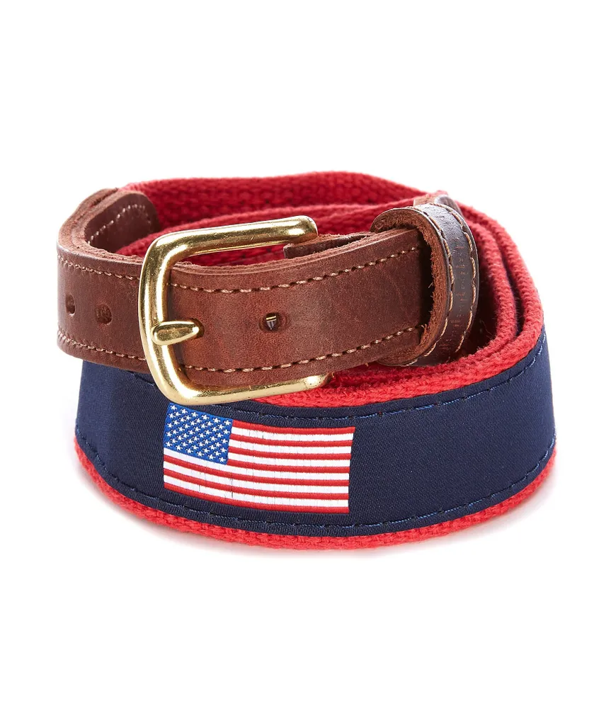 Class Club Boys American Flag Twill Belt